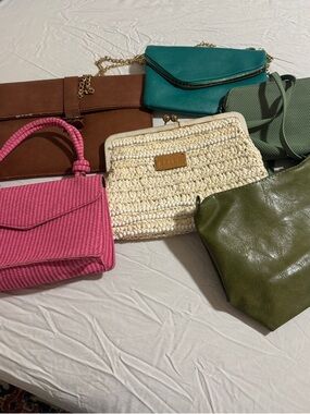 Assorted Women’s Handbag Collection - Pink, Cream, Brown, Green, Teal